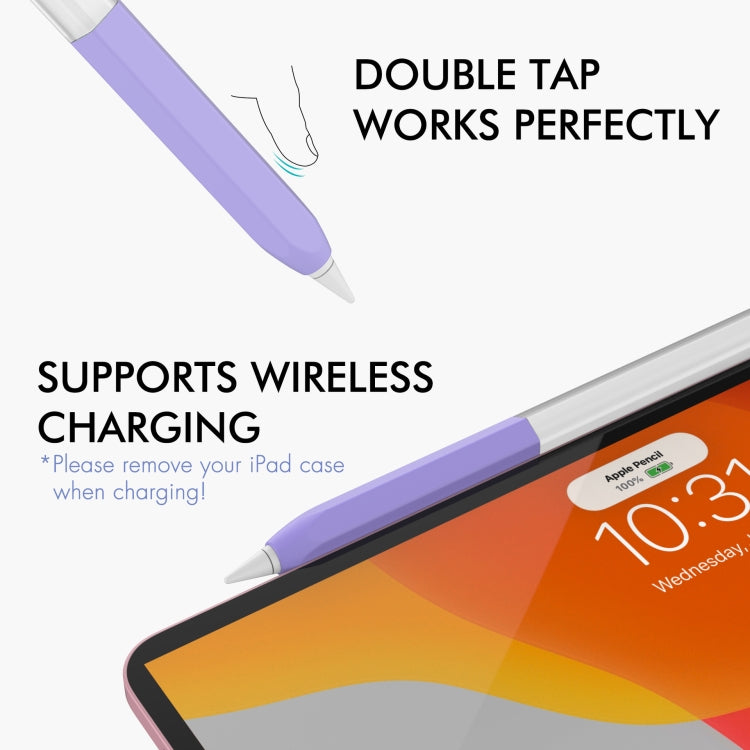 For Apple Pencil 2 AhaStyle PT-LC05 Jelly Style Translucent Silicone Protective Pen Case(Purple) - free shipping - PMC TechLife - Order now!