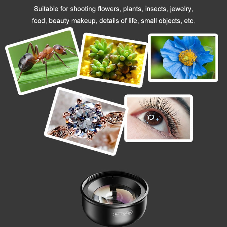 APEXEL CM-HB100CPL HB100mm HD External Macro Mobile Phone Lens with CPL(Black) - free shipping - PMC TechLife - Order now!