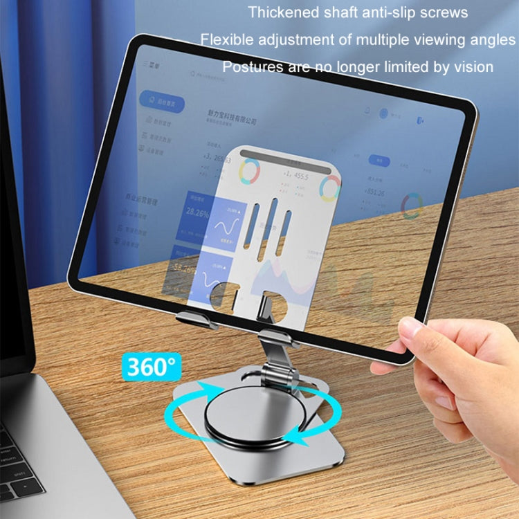 Desktop 360-degree Rotating Foldable Mobile Phone Holder, Color: Carbon Steel Black - free shipping - PMC TechLife - Order now!