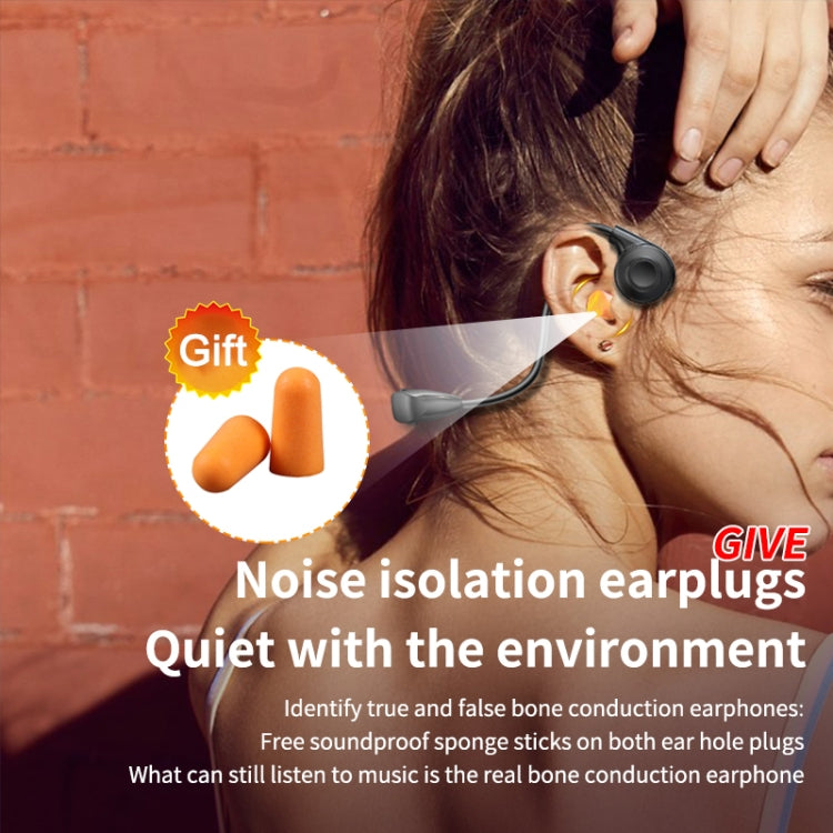M2 Bone Conduction Earphones Running Stereo To Ear Bluetooth Earphones(Black + Orange) - Neck-mounted Earphone by PMC TechLife | Online Shopping South Africa | PMC TechLife