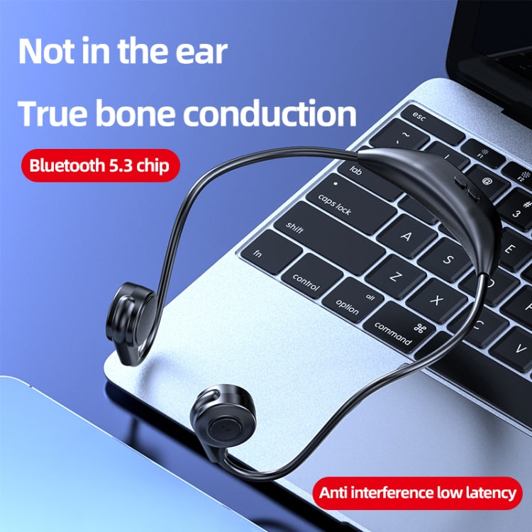 M2 Bone Conduction Earphones Running Stereo To Ear Bluetooth Earphones(Black + Orange) - Neck-mounted Earphone by PMC TechLife | Online Shopping South Africa | PMC TechLife