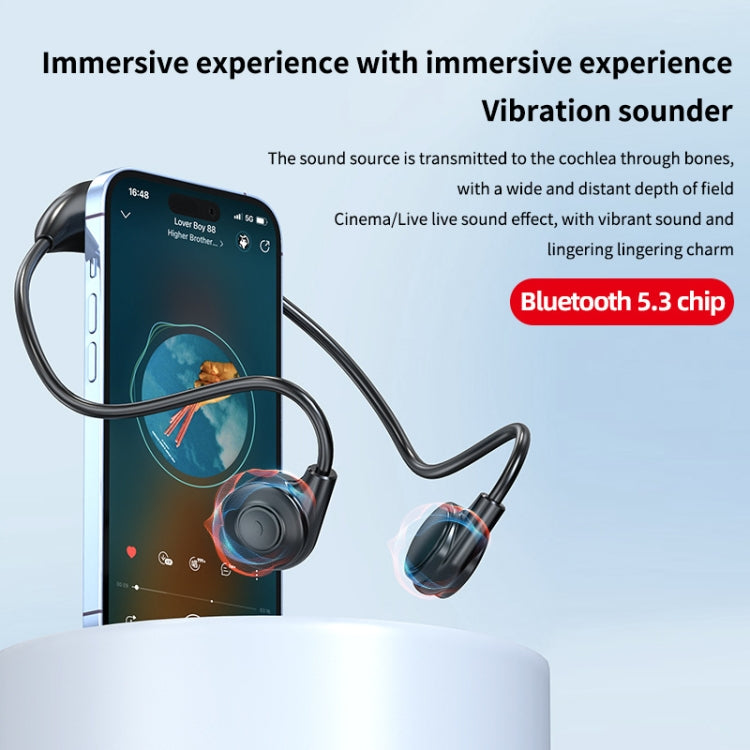 M2 Bone Conduction Earphones Running Stereo To Ear Bluetooth Earphones(Black + Orange) - Neck-mounted Earphone by PMC TechLife | Online Shopping South Africa | PMC TechLife