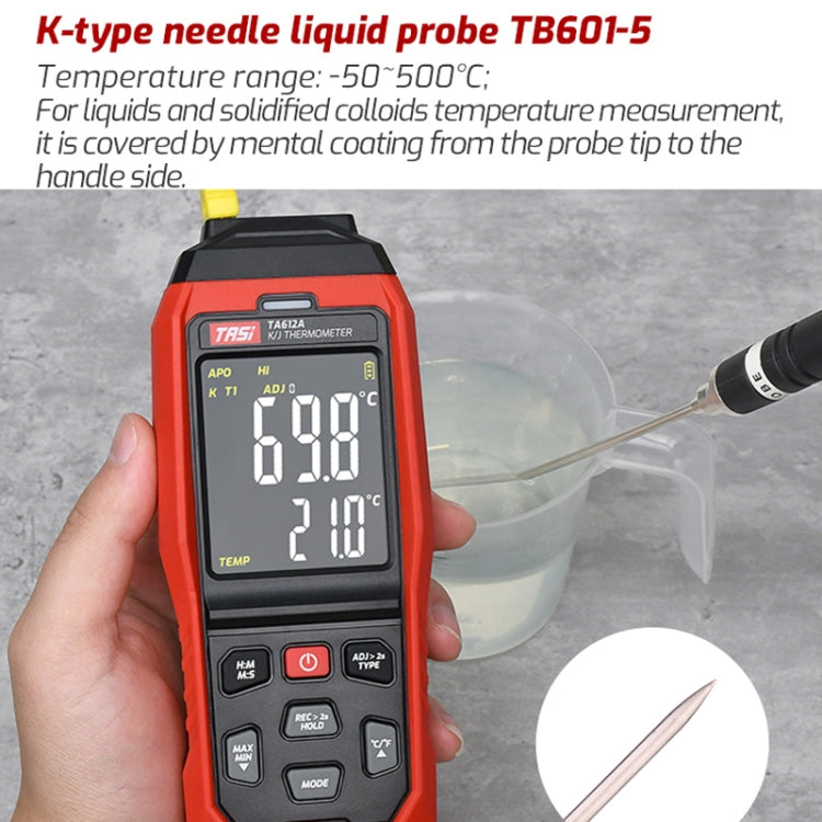 TASI TB601-5 Pointed Needle Liquid Probe K-Type Probe Use With Thermometer - free shipping - PMC TechLife - Order now!
