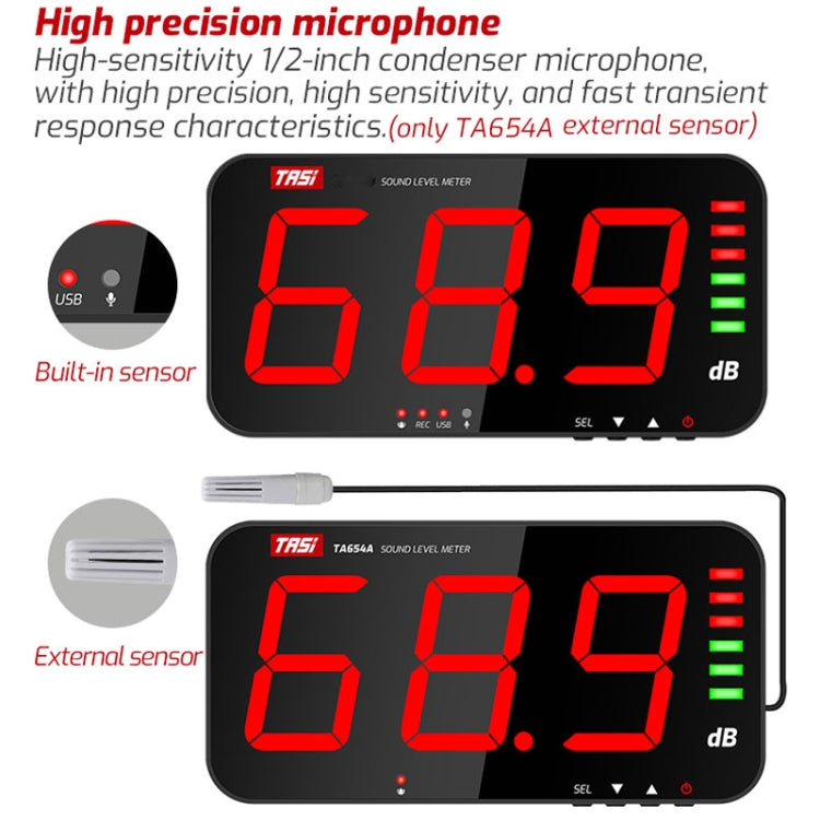 TASI TA654A Large Screen Wall-Mounted Noise Meter Decibel Detector - free shipping - PMC TechLife - Order now!