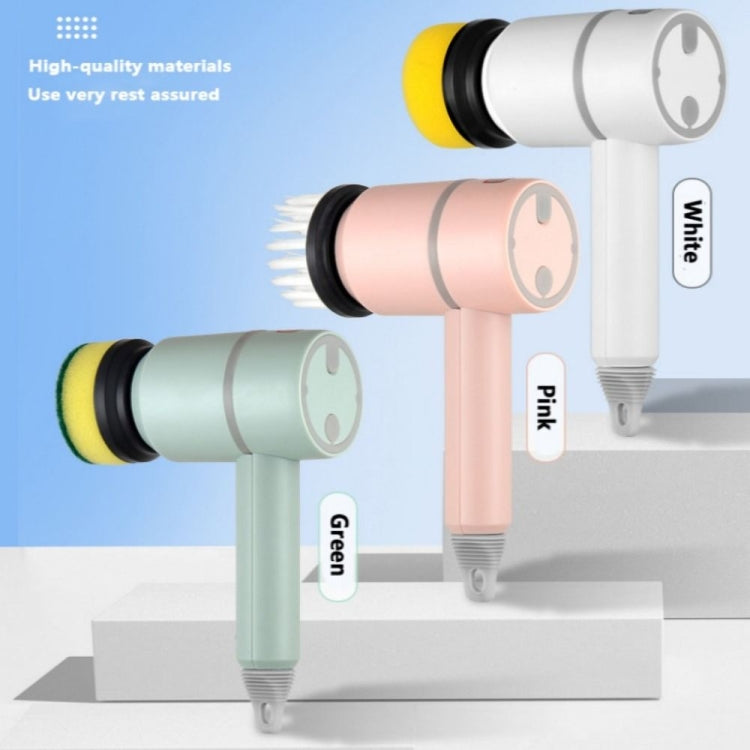 Wireless Electric Cleaning Brush USB Rechargeable Kitchen Bathtub Tile Cleaning Brushes White 800 mAh - free shipping - PMC TechLife - Order now!