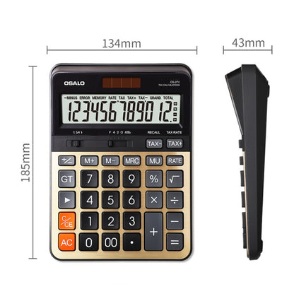 OSALO OS-3TV 12-digit LCD Screen Solar Dual Power Supply Desktop Calculator - Calculator by OSALO | Online Shopping South Africa | PMC Jewellery | Buy Now Pay Later Mobicred