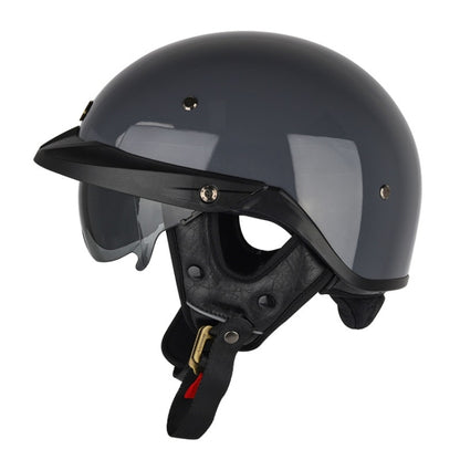 SOMAN Motorcycle Half Helmet Adjustable Helmet With Inner Mirror, Size: M(Cement Gray) - Helmets by SOMAN | Online Shopping South Africa | PMC Jewellery | Buy Now Pay Later Mobicred