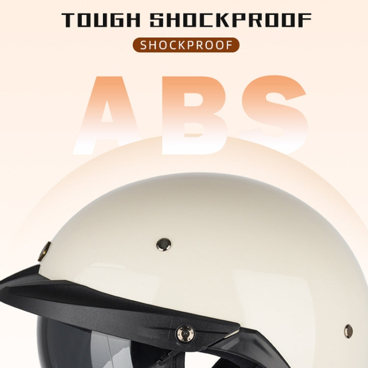SOMAN Motorcycle Half Helmet Adjustable Helmet With Inner Mirror, Size: XL(Cement Gray) - free shipping - PMC TechLife - Order now!