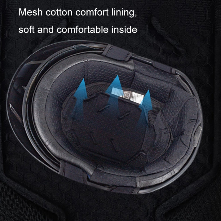 SOMAN Motorcycle Half Helmet Adjustable Helmet With Inner Mirror, Size: L(Bright Black) - free shipping - PMC TechLife - Order now!