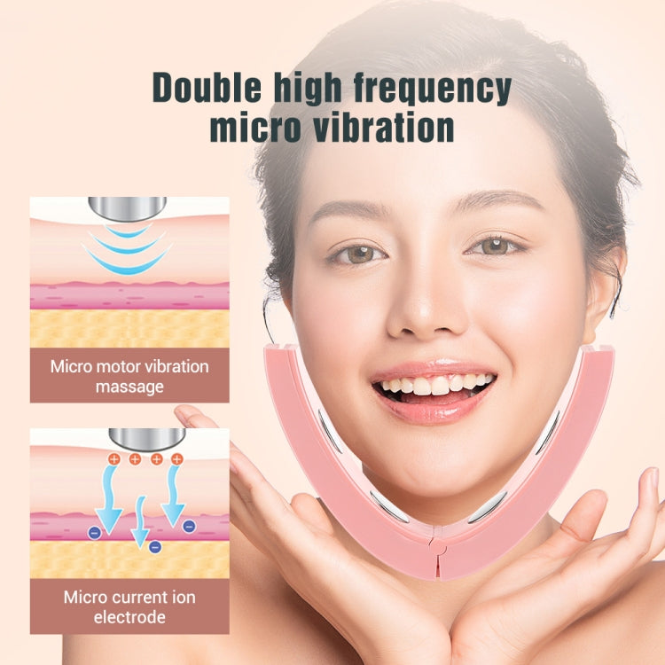 Microcurrent EMS Face Thinning Instrument Smart Red Blue Color Light Skin Rejuvenation Beauty Instrument(Pink) - Beauty Instrument by PMC TechLife | Online Shopping South Africa | PMC TechLife