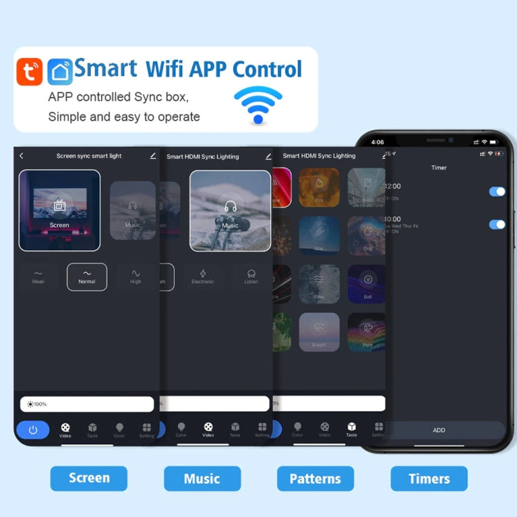 HDMI 2.0-PRO Smart Ambient TV Led Backlight Led Strip Lights Kit Work With TUYA APP Alexa Voice Google Assistant 2 x 4m(UK Plug) - Casing Waterproof Light by PMC TechLife | Online Shopping South Africa | PMC TechLife