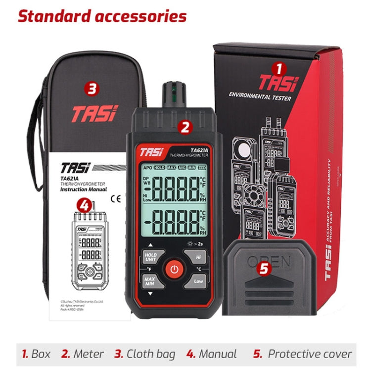 TASI TA621A Digital Dew Point Thermometer Ambient Temperature Humidity Gauge - Thermostat & Thermometer by TASI | Online Shopping South Africa | PMC Jewellery | Buy Now Pay Later Mobicred