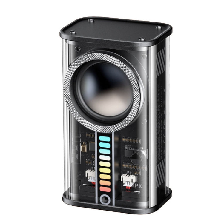 REMAX RB-M68 Transparent Mecha Wireless Bluetooth Speaker Desktop Small Speaker(Black) - Mini Speaker by REMAX | Online Shopping South Africa | PMC Jewellery