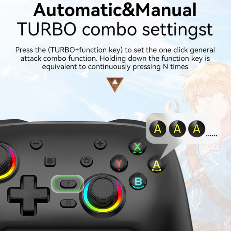 Wireless Bluetooth Somatosensory Vibration Gamepad for Nintendo Switch/Switch PRO, Color: Black - Gamepads by PMC Jewellery | Online Shopping South Africa | PMC Jewellery