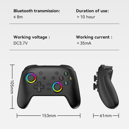 Wireless Bluetooth Somatosensory Vibration Gamepad for Nintendo Switch/Switch PRO, Color: Black Gold - Gamepads by PMC Jewellery | Online Shopping South Africa | PMC Jewellery