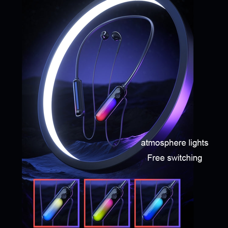 With Atmosphere Lamp Hanging Neck Bluetooth Earphone, Style: 4 In 1 - Neck-mounted Earphone by PMC Jewellery | Online Shopping South Africa | PMC Jewellery