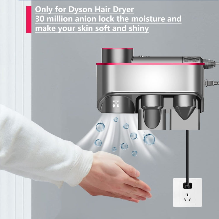 For Dyson Hair Dryer Bracket Storage Rack Wall Mounted Organizer Holders With Hand Dryer Purple Red - Hair Dryers & Accessories by PMC Jewellery | Online Shopping South Africa | PMC Jewellery