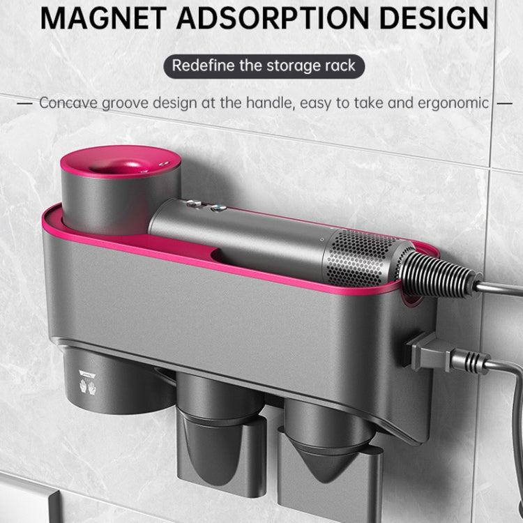 For Dyson Hair Dryer Bracket Storage Rack Wall Mounted Organizer Holders Ordinary Purple Red - Hair Dryers & Accessories by PMC Jewellery | Online Shopping South Africa | PMC Jewellery
