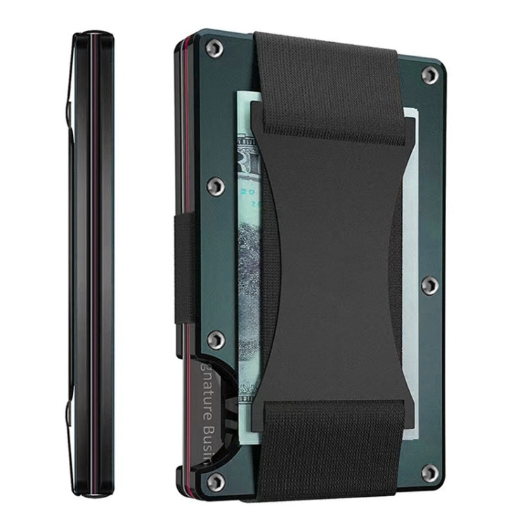 Credit Card Holder Wallets RFID Blocking Slim Metal Card Clip, Color: Dark Green - Antimagnetic RFID Package by PMC TechLife | Online Shopping South Africa | PMC TechLife | Buy Now Pay Later Mobicred