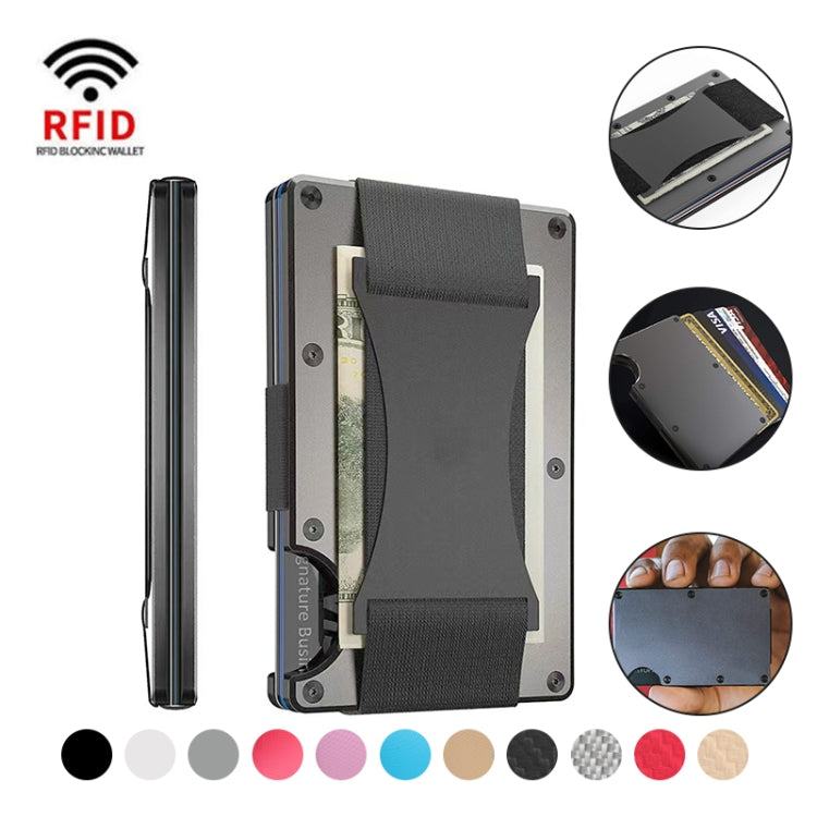 Credit Card Holder Wallets RFID Blocking Slim Metal Card Clip, Color: Coffee - free shipping - PMC TechLife - Order now!