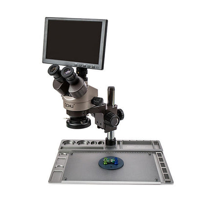 BAKU BA-011 Binomial Electronic Microscope Jewelry Appraisal Mobile Phone Repair With PCB Patch Repair Platform(EU Plug 220V) - Digital Microscope by BAKU | Online Shopping South Africa | PMC Jewellery | Buy Now Pay Later Mobicred