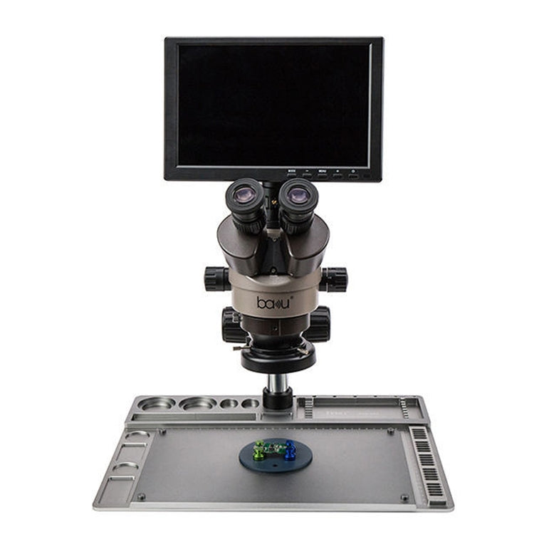 BAKU BA-011 Binomial Electronic Microscope Jewelry Appraisal Mobile Phone Repair With PCB Patch Repair Platform(EU Plug 220V) - Digital Microscope by BAKU | Online Shopping South Africa | PMC Jewellery | Buy Now Pay Later Mobicred