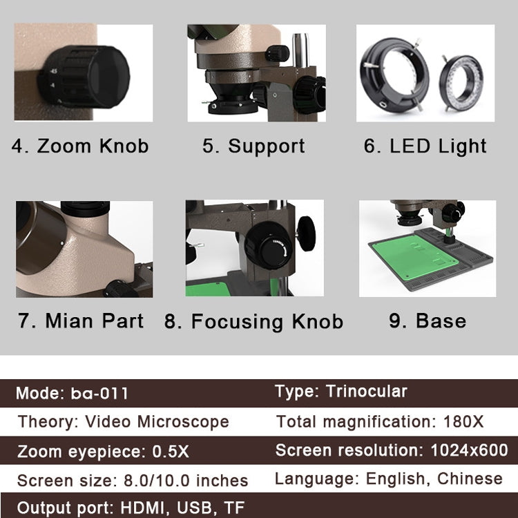 BAKU BA-011 Binomial Electronic Microscope Jewelry Appraisal Mobile Phone Repair With PCB Patch Repair Platform(EU Plug 220V) - Digital Microscope by BAKU | Online Shopping South Africa | PMC Jewellery | Buy Now Pay Later Mobicred