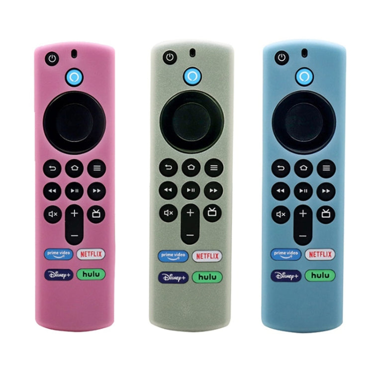 2pcs Remote Control Case For Amazon Fire TV Stick 2021 ALEXA 3rd Gen With Airtag Holder(Luminous Pink) - Remote Control Covers by PMC Jewellery | Online Shopping South Africa | PMC Jewellery