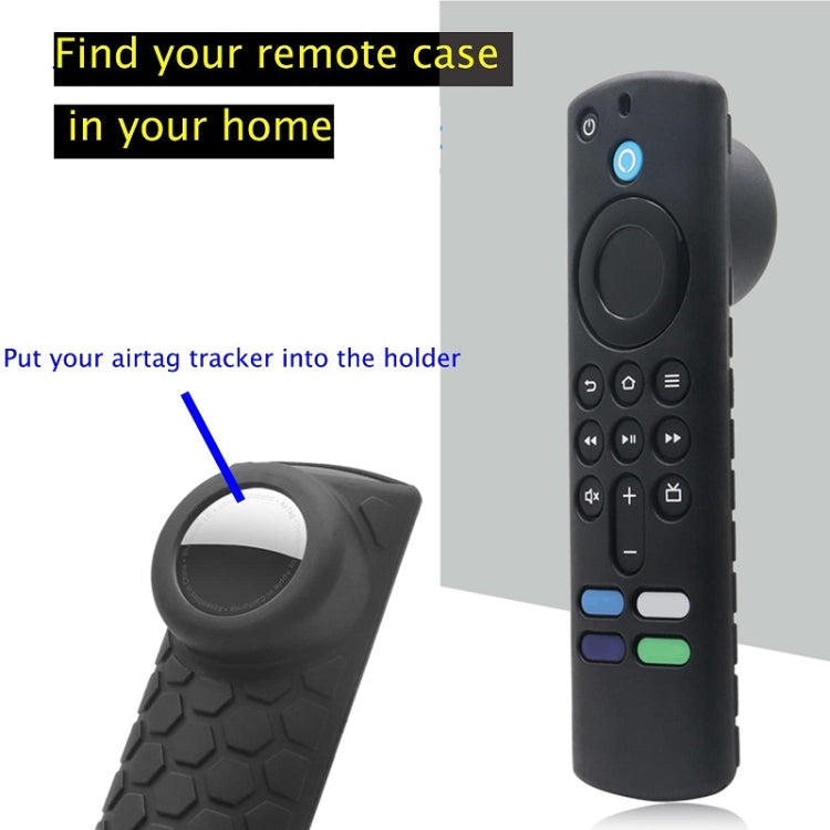 2pcs Remote Control Case For Amazon Fire TV Stick 2021 ALEXA 3rd Gen With Airtag Holder(Luminous Blue) - Remote Control Covers by PMC TechLife | Online Shopping South Africa | PMC TechLife