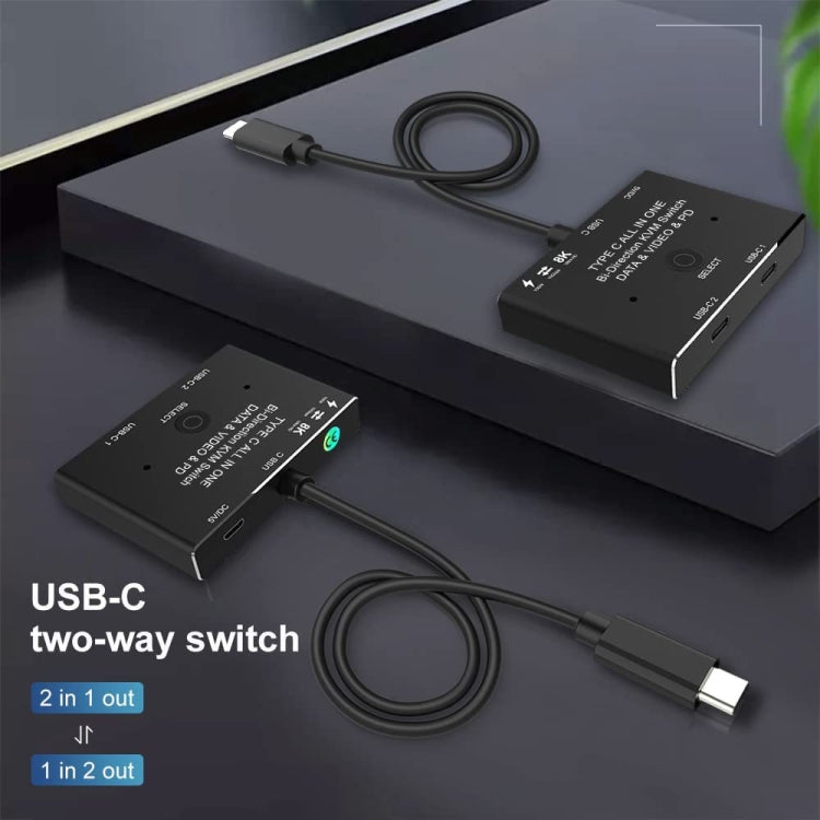 KC-C201 8K30 Type-C / USB-C Bidirectional Switch 10Gbps HD Splitter - USB HUB by PMC Jewellery | Online Shopping South Africa | PMC Jewellery