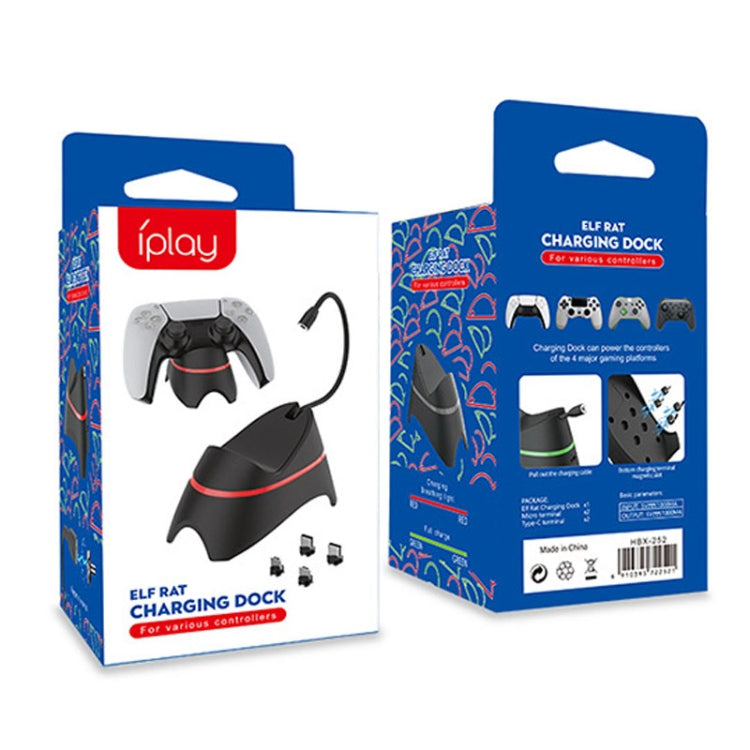 iplay HBX-252 Magnetic Port Gamepad Charger Gaming Accessories for Switch / PS5 / PS4 Slim Pro / X-Box(Black) - free shipping - PMC TechLife - Order now!