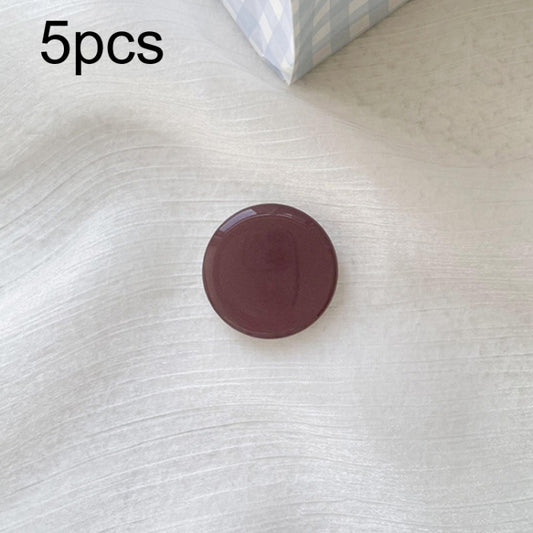 5pcs Solid Color Drop Glue Airbag Bracket Mobile Phone Ring Buckle(Brown) - Ring Holder by PMC Jewellery | Online Shopping South Africa | PMC Jewellery