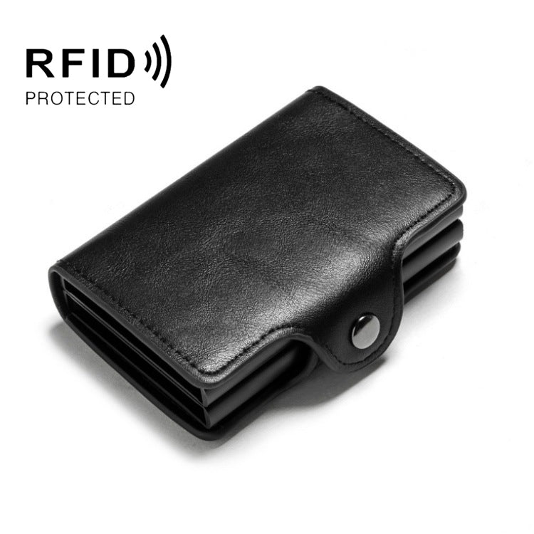 Automatic Pop-up Card Holder Metal Card Box RFID Credit Card Bank Card Box Wallet(Black) - free shipping - PMC TechLife - Order now!