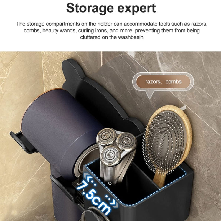 For Dyson Hair Dryer Wall-Mounted Holder Bathroom Shelf Storage Rack, Style: Upgrade Gray - free shipping - PMC TechLife - Order now!