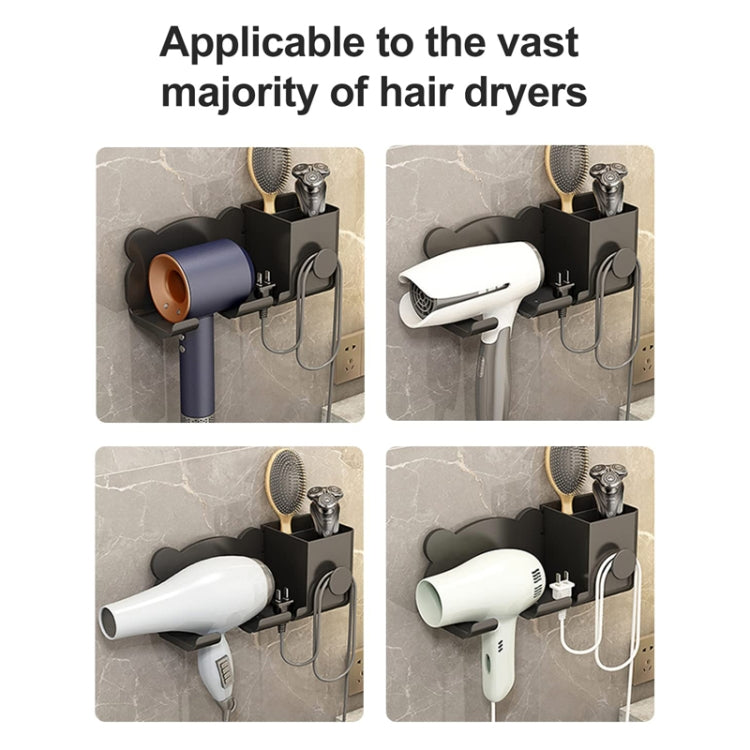 For Dyson Hair Dryer Wall-Mounted Holder Bathroom Shelf Storage Rack, Style: Upgrade Gray - free shipping - PMC TechLife - Order now!