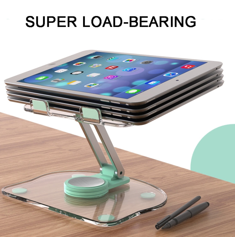KF-Z11 Acrylic Tablet PC Mobile Phone Bracket Desktop Rotating Foldable Lazy Non-slip Phone Support Frame(White) - Desktop Holder by PMC TechLife | Online Shopping South Africa | PMC TechLife