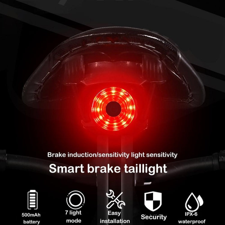 WEST BIKING Bicycle USB Charging Smart Brake Sensor Warning Tail Light(Cushion) - Taillights by WEST BIKING | Online Shopping South Africa | PMC TechLife | Buy Now Pay Later Mobicred