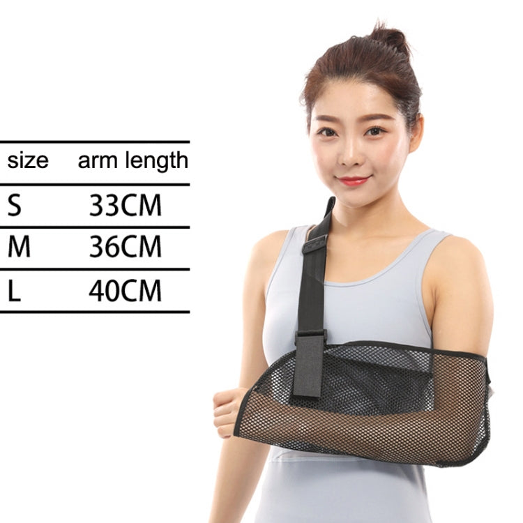 S Summer Breathable Arm Sling Arm Fracture Sprain Dislocation Fixation Belt(Black) - Corrector by PMC Jewellery | Online Shopping South Africa | PMC Jewellery