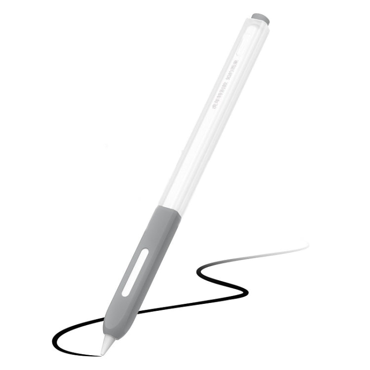 For Apple Pencil 2 Non-Slip Anti-Fall Translucent Segmented Pen Case(Business Gray) - Pencil Accessories by PMC TechLife | Online Shopping South Africa | PMC TechLife