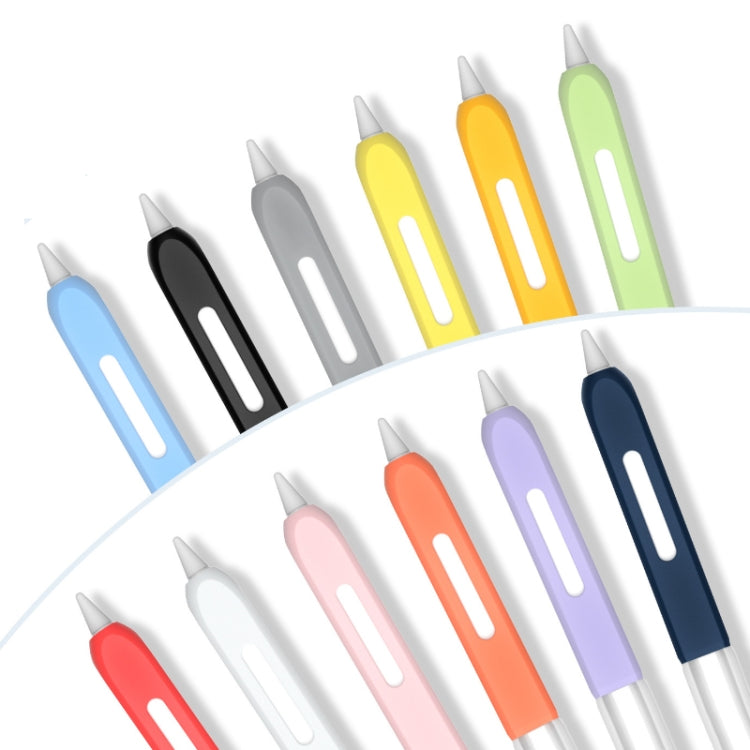 For Apple Pencil 2 Non-Slip Anti-Fall Translucent Segmented Pen Case(Orange) - Pencil Accessories by PMC TechLife | Online Shopping South Africa | PMC TechLife