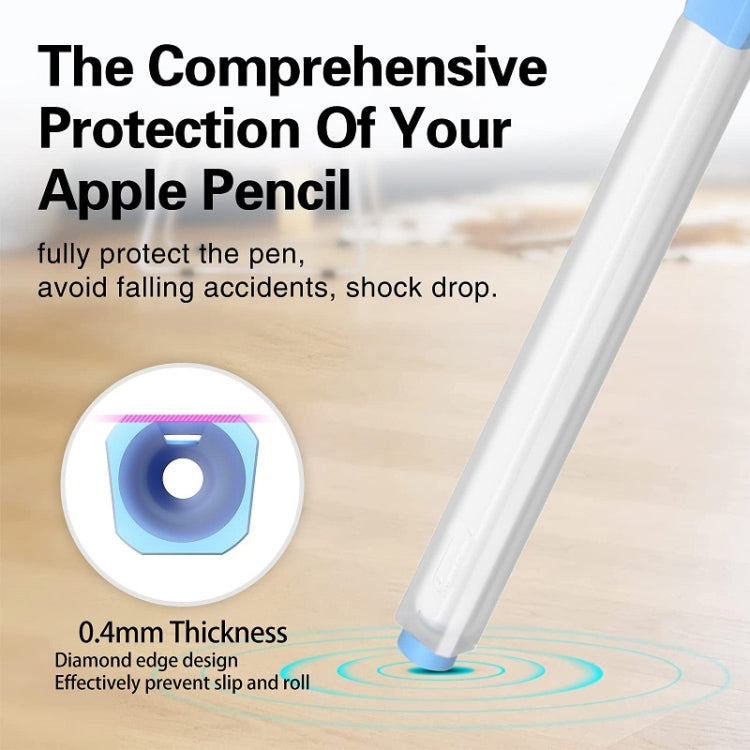 For Apple Pencil 2 Non-Slip Anti-Fall Translucent Segmented Pen Case(Sakura Pink) - free shipping - PMC TechLife - Order now!