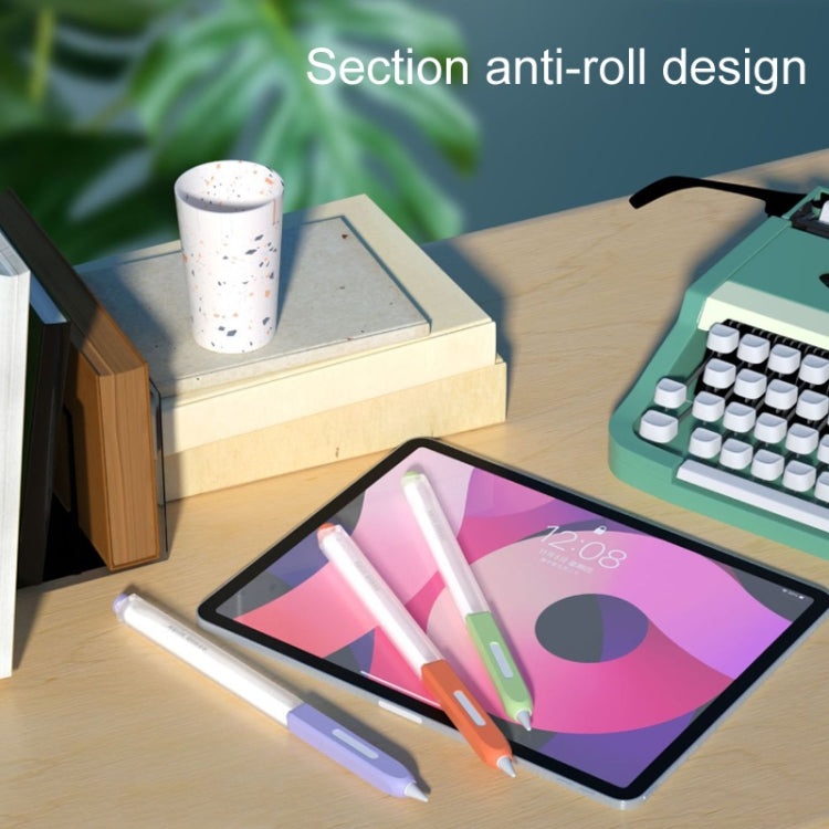 For Apple Pencil 2 Non-Slip Anti-Fall Translucent Segmented Pen Case(Mysterious Black) - Pencil Accessories by PMC TechLife | Online Shopping South Africa | PMC TechLife