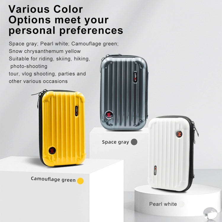 For Insta360 GO 3 AMagisn Hard Shell Storage Bag Waterproof Bag(Pearl White) - free shipping - PMC TechLife - Order now!