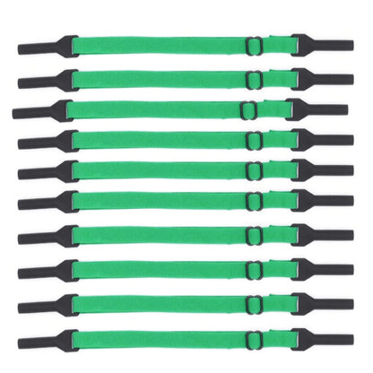 10pcs Long Style Glasses Non-Slip Rope Adjustable Elastic Sports Legs Anti-Drop Fixed Strap(Dark Green) - Glasses Accessories by PMC Jewellery | Online Shopping South Africa | PMC Jewellery