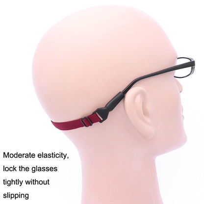 10pcs Long Style Glasses Non-Slip Rope Adjustable Elastic Sports Legs Anti-Drop Fixed Strap(Rose Red) - Glasses Accessories by PMC Jewellery | Online Shopping South Africa | PMC Jewellery