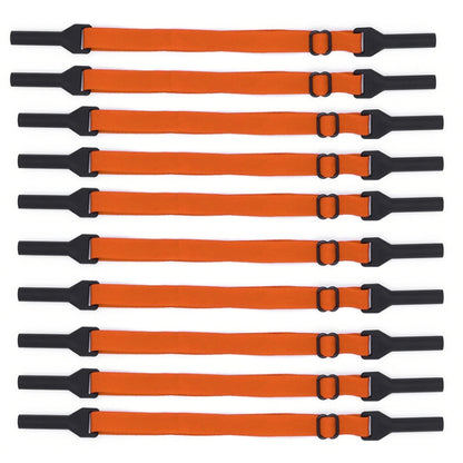 10pcs Short Style Glasses Non-Slip Rope Adjustable Elastic Sports Legs Anti-Drop Fixed Strap(Orange) - Glasses Accessories by PMC Jewellery | Online Shopping South Africa | PMC Jewellery