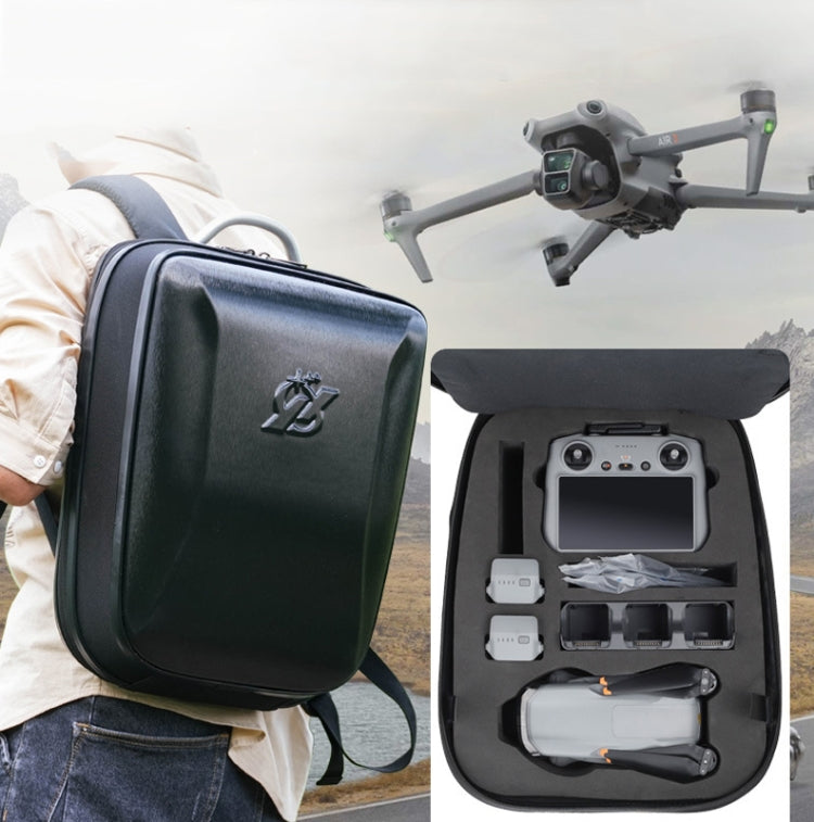 For DJI AIR 3 Hard Shell Storage Bag Portable Protective Backpack(Blue) - Carry Cases & Bags by PMC TechLife | Online Shopping South Africa | PMC TechLife | Buy Now Pay Later Mobicred