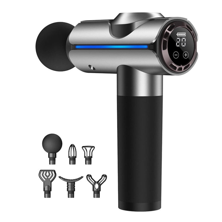 20-speed Touch Control Fascia Massager with 6 Massage Heads,CN Plug(Silver) - Massage gun & Accessories by PMC TechLife | Online Shopping South Africa | PMC TechLife | Buy Now Pay Later Mobicred