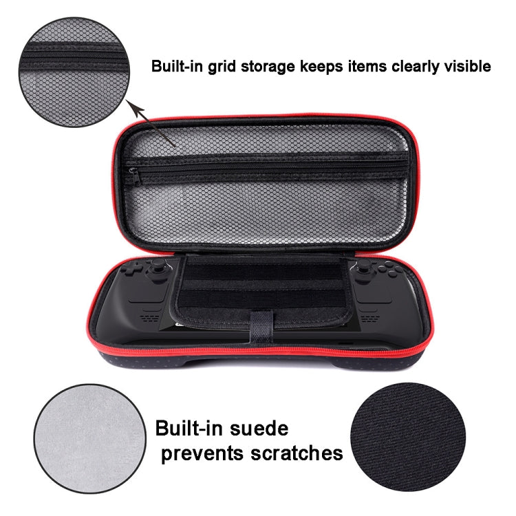 For Steam Deck Game Console Storage Bag Waterproof and Drop-proof with Interlayer(Black) - Accessories by PMC Jewellery | Online Shopping South Africa | PMC Jewellery