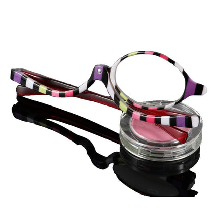 Makeup Presbyopic Glasses Multicolored Rotatable Magnifying Glass Single Piece Reading Glass, Degree: +350 - Presbyopic Glasses by PMC Jewellery | Online Shopping South Africa | PMC Jewellery